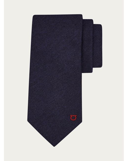 Ferragamo Blue Gancini Jacquard Tie for men