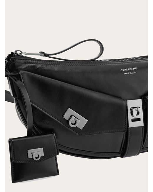 Ferragamo Black Multipocket Hobo Bag