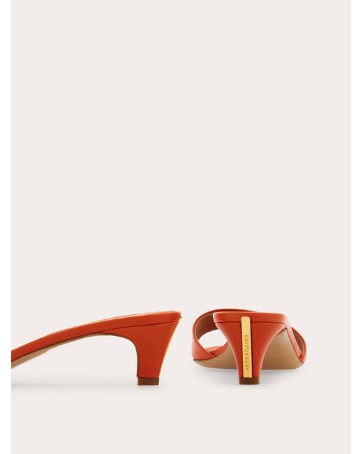 Ferragamo Pink Low Heeled Slide .5