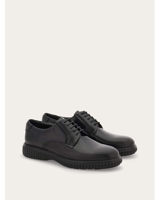 Ferragamo White Casual Derby Shoe for men