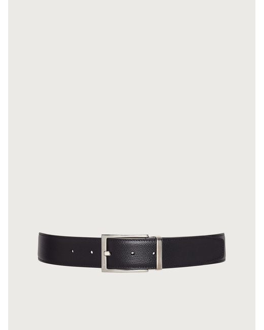 Ferragamo Black Apos;S Double Adjustable Leather Belt for men