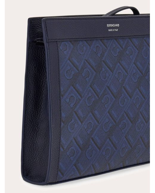 Ferragamo Blue Monogram Pouch for men
