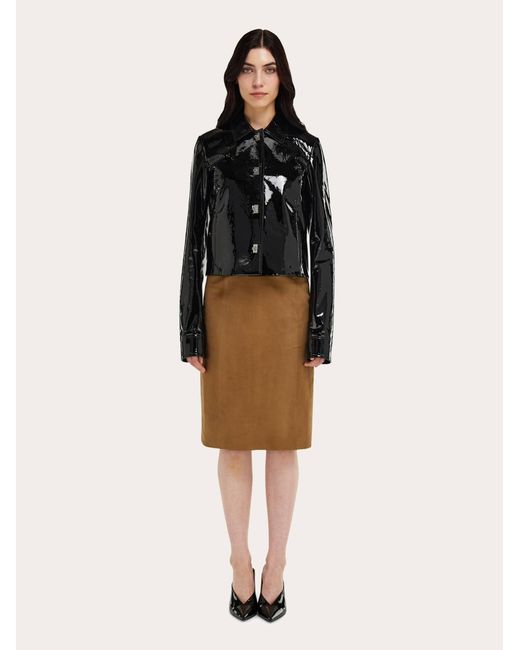 Ferragamo Natural Racer Back Dress With Hug Buckle Detail