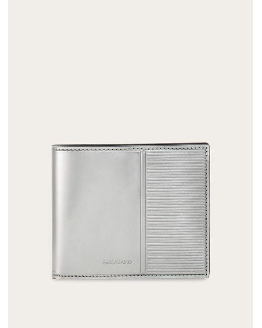 Ferragamo Gray Wallet With Knurled Detailing for men