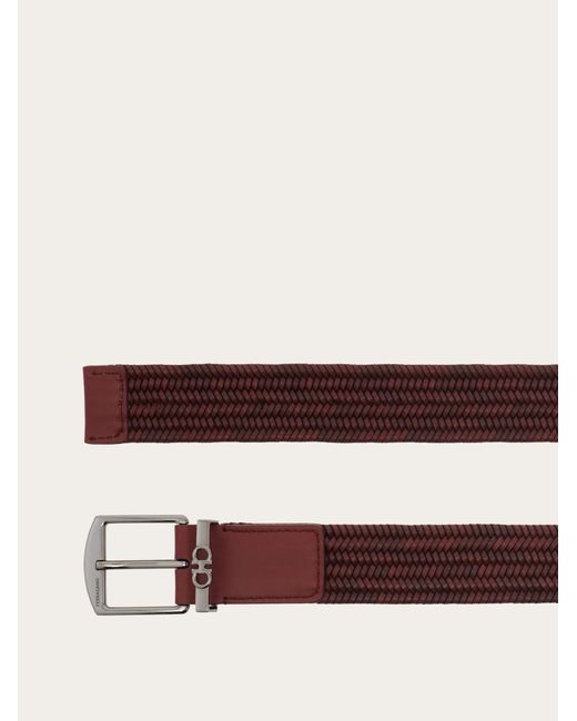 Ferragamo Brown Woven Belt for men