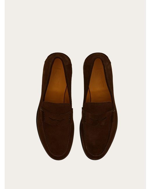 Ferragamo White Tramezza Penny Loafer for men