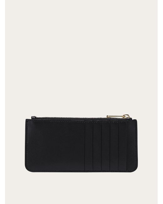 Ferragamo White Vara Bow Credit Card Holder