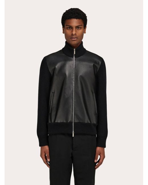 Ferragamo Black Bomber Jacket for men