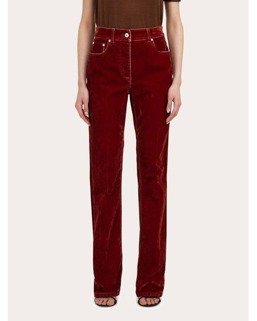 Ferragamo Red Five Pocket Trouser