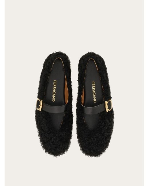 Donna Ballerina Ornamento Gancini Taglia di Ferragamo in White