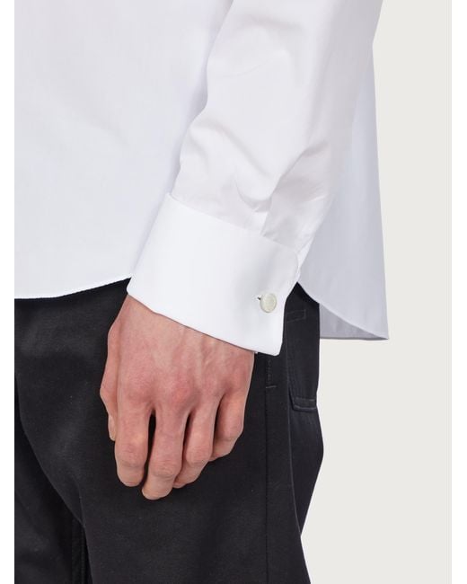 Ferragamo White Tuxedo Shirt for men