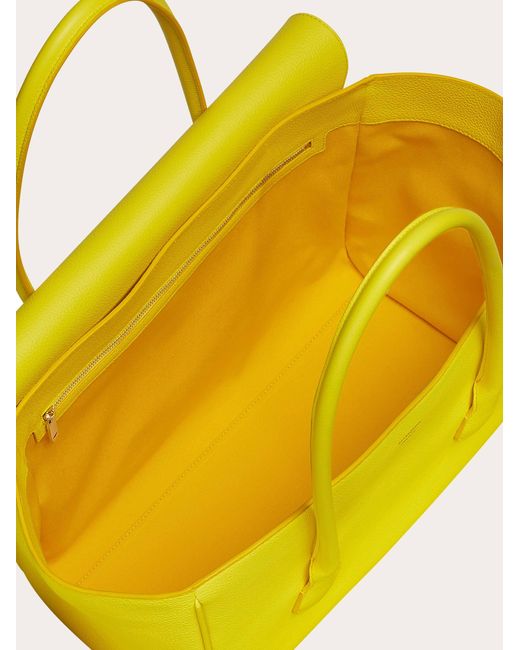 Ferragamo Yellow East-west Tote Bag (l)