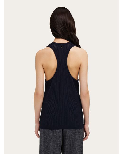 Ferragamo Blue Knitted Top