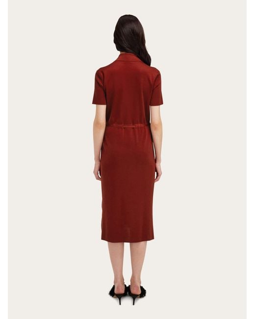 Ferragamo Red Polo Dress