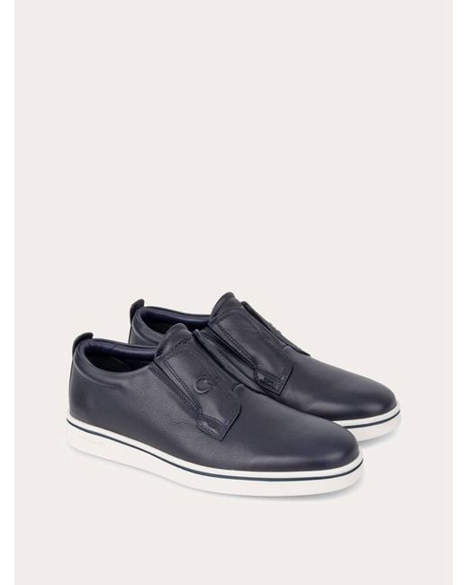 Ferragamo Blue Derby Slip-On for men