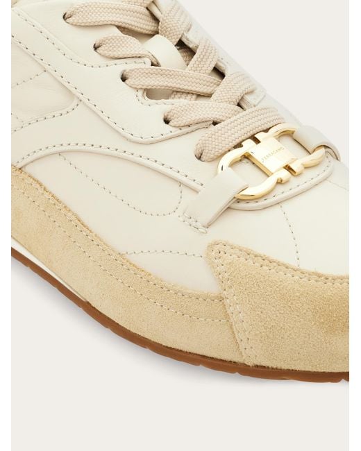 Ferragamo Natural Gancini Ornament Sneaker