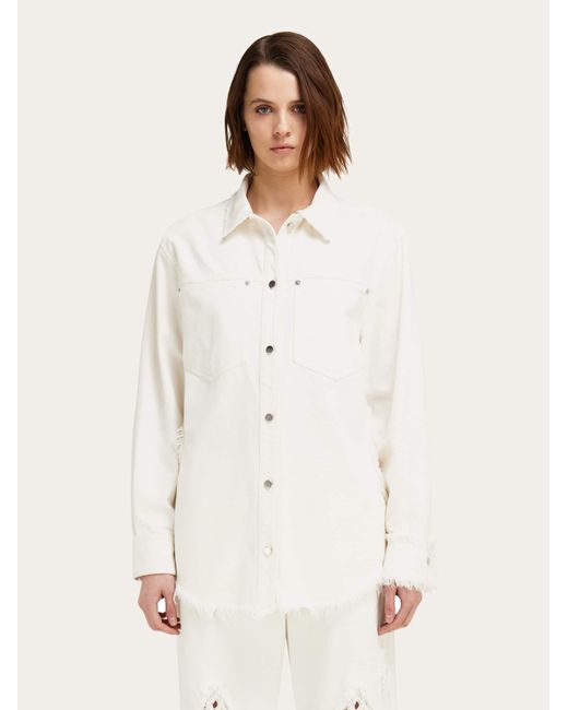 Ferragamo Natural Denim Blouson