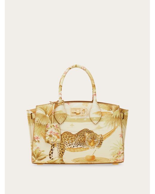 Ferragamo Metallic New Studio Soft Bag (M)