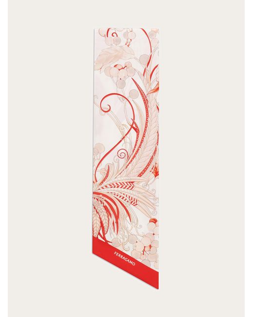 Ferragamo Red Animals Print Bandeau