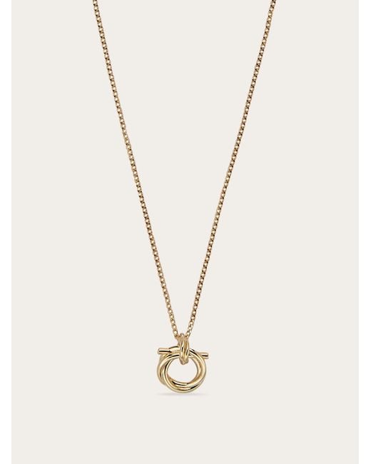 Ferragamo Natural Gancini Pendant Necklace