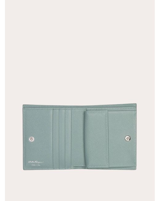 Ferragamo Green Gancini Compact Wallet