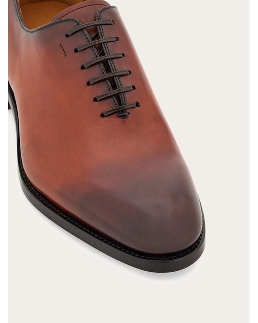 Ferragamo Brown Tramezza Plain Toe Oxford for men