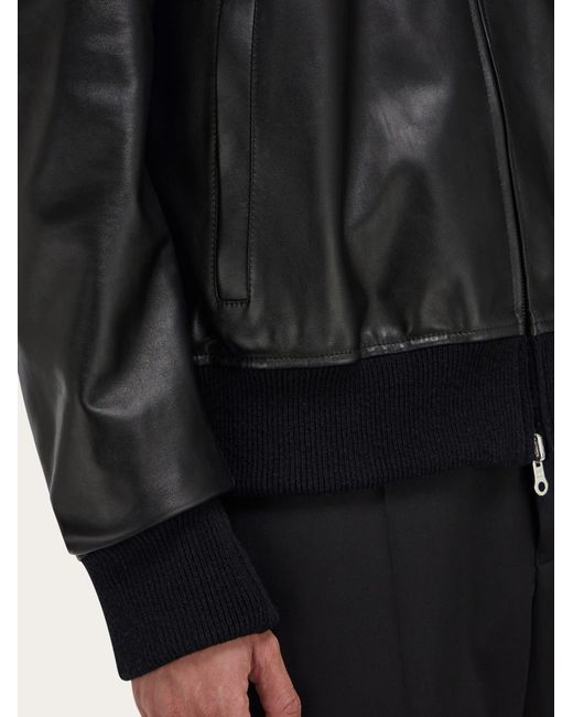 Ferragamo Black Reversible Nappa Blouson for men