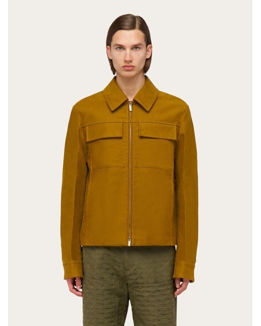 Ferragamo Yellow Blouson With Applied Pockets for men