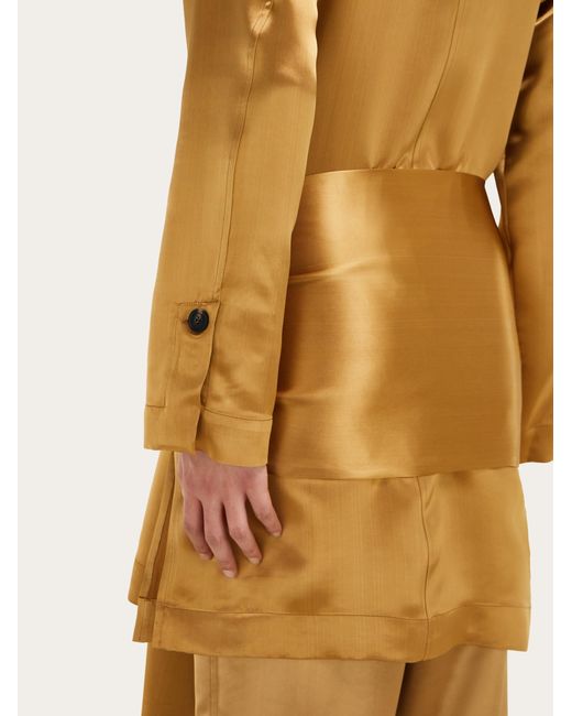 Ferragamo Natural Satin Jacket