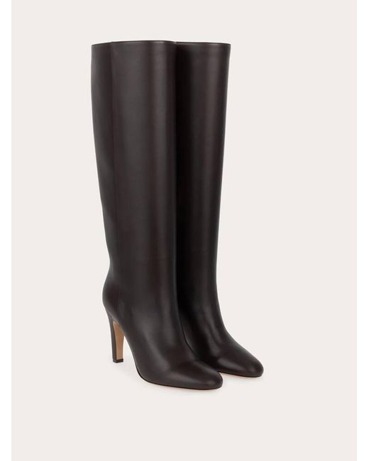 Ferragamo Black Knee High Boot