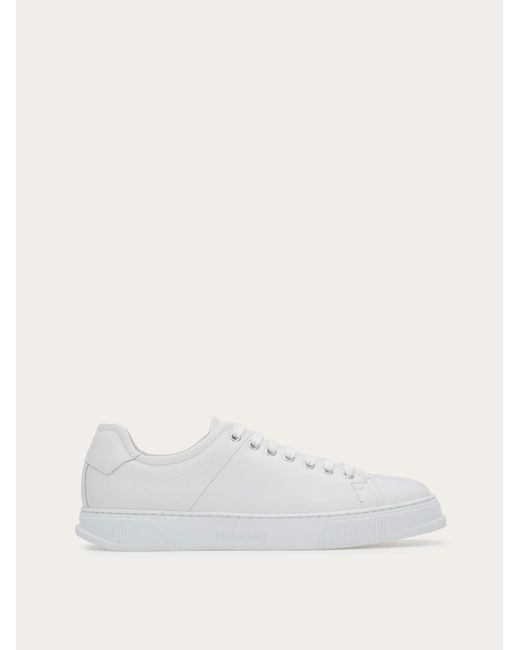 Ferragamo White Low Cut Sneaker for men