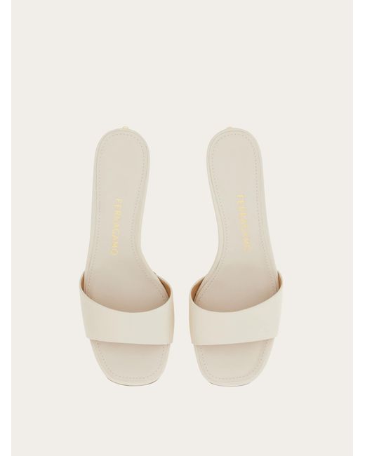 Ferragamo Natural Low Heeled Slide