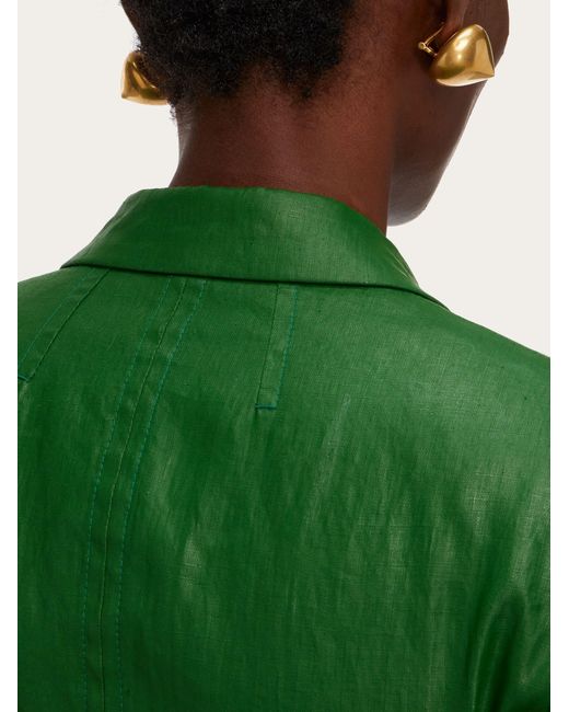 Two way tailored coat Ferragamo en coloris Green