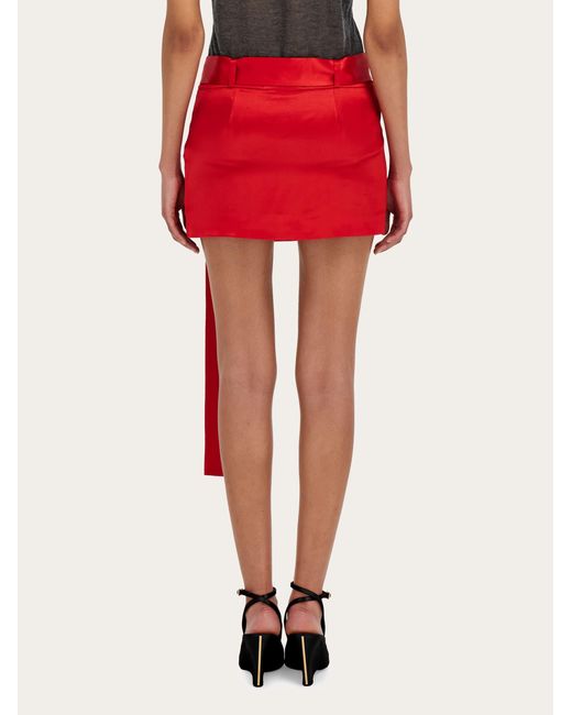 Donna Mini Gonna A Portafoglio di Ferragamo in Red