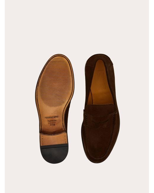 Ferragamo White Tramezza Penny Loafer for men