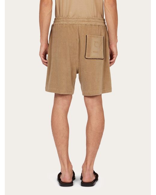 Hommes Short Monogram Vert Ferragamo pour homme en coloris Natural