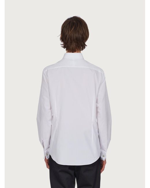 Ferragamo White Tuxedo Shirt for men
