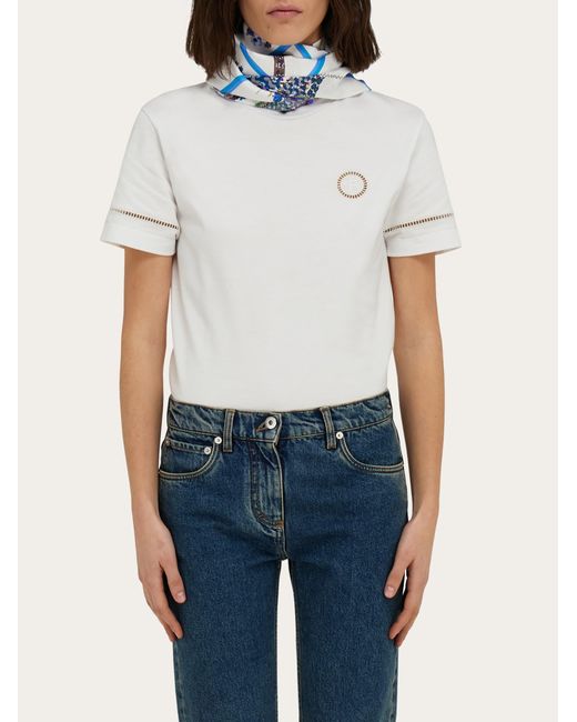 Donna Bandeau Stampa Patchwork di Ferragamo in Blue