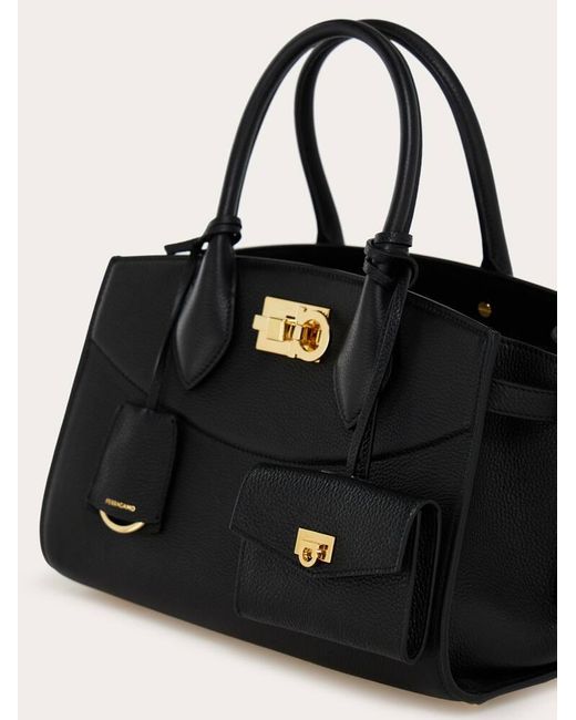 Ferragamo Black Card Holder Charm