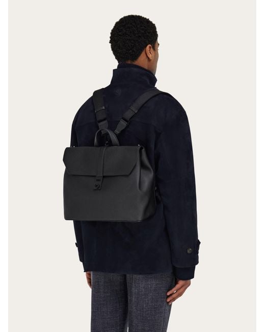 Ferragamo Black Hug Buckle 3-In-1 Bag for men