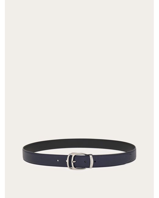 Ferragamo Blue Reversible And Adjustable Belt for men