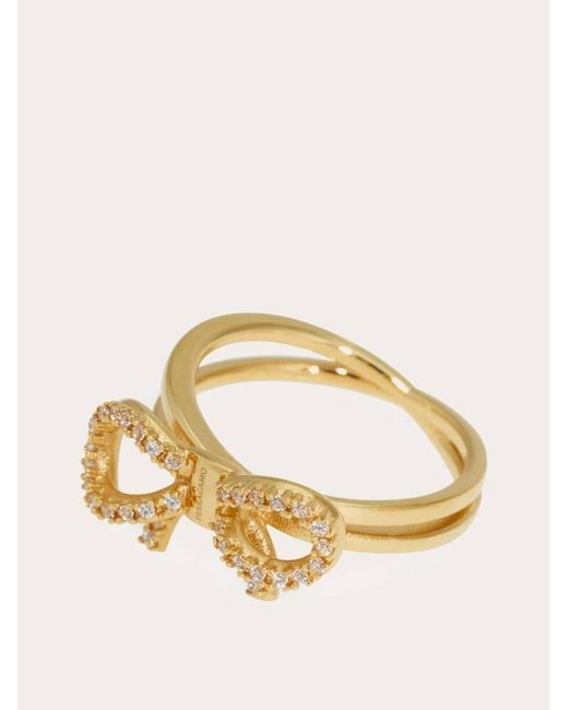 Ferragamo Natural Vara Bow Ring (54Mm)
