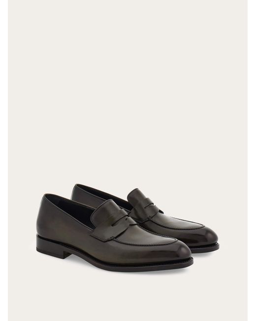Ferragamo White Tramezza Penny Loafer .5 for men