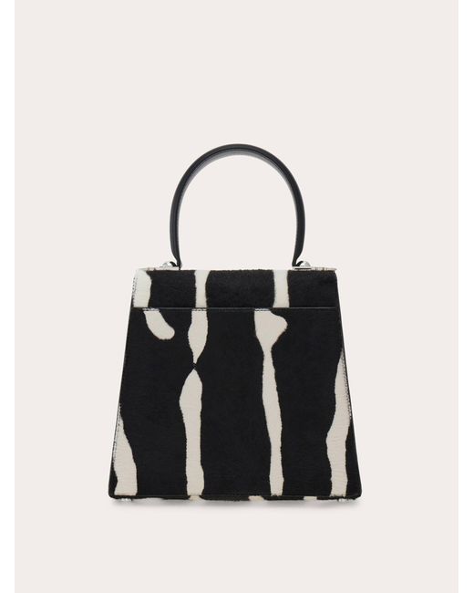 Ferragamo Black Iconic Top Handle (S)