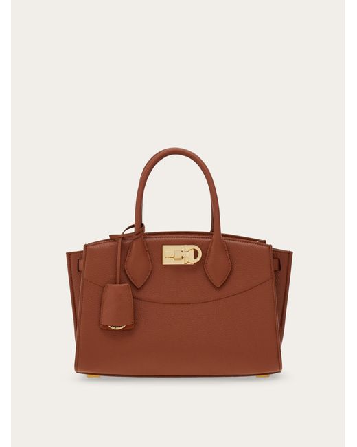 Ferragamo Brown New Studio Soft Bag (M)