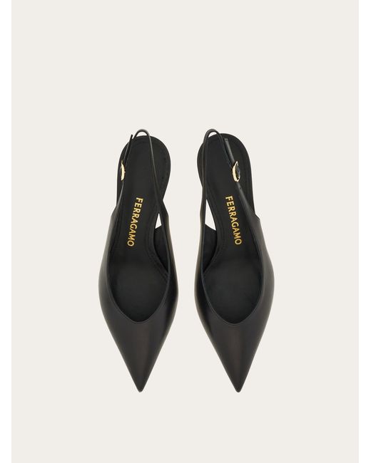 Ferragamo Natural S-Shaped Heel Slingback