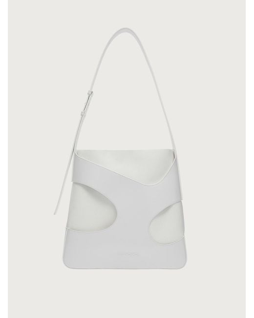 Ferragamo Shoulder Bag With Cutout Detailing in White for Men Lyst