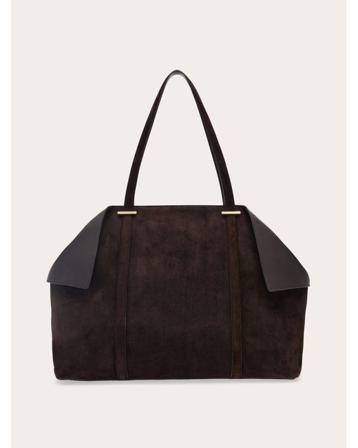 Ferragamo Black Folded Tote Bag (L)