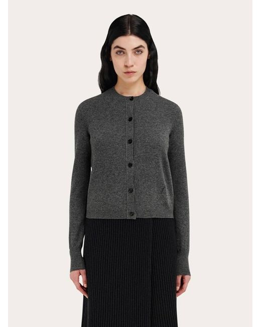 Ferragamo Gray Cashmere Cardigan