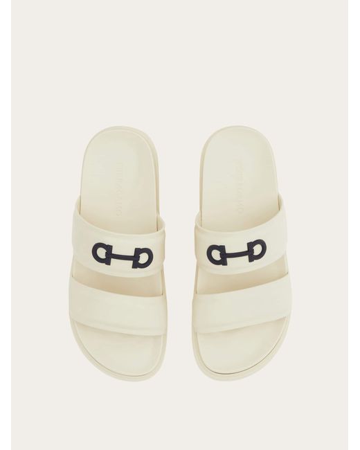 Ferragamo Natural Gancini Ornament Slide for men